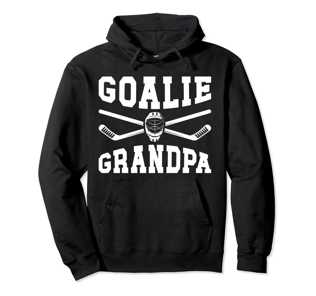 Ice Hockey Goalie Grandpa Hockey Hoodie - Graphic Print for Adults