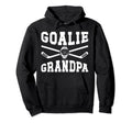 Ice Hockey Goalie Grandpa Hockey Hoodie - Graphic Print for Adults