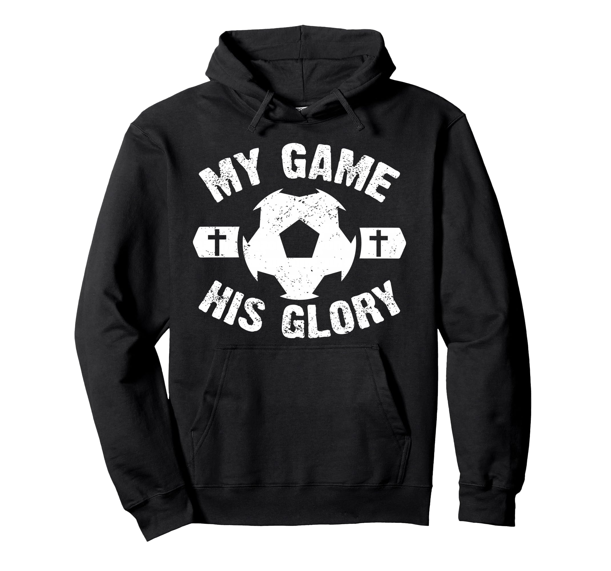 My Game His Glory Christian Soccer Christ Hoodie - Graphic Print Men Women