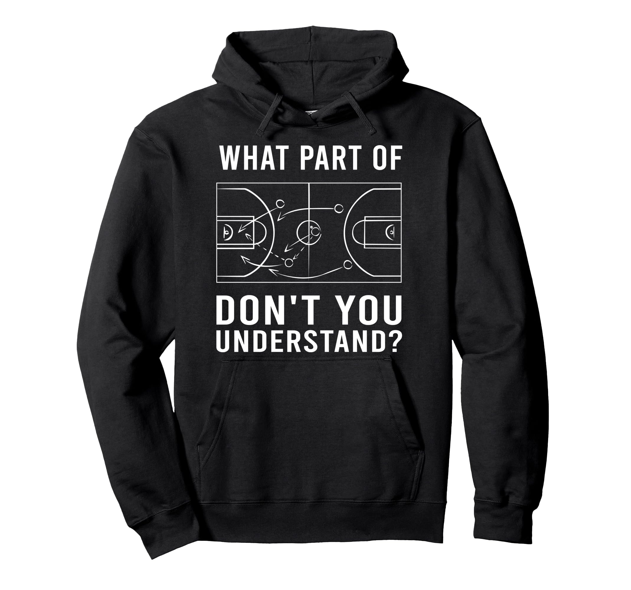 Funny Basketball Coach Tactic Diagram Hoodie - Streetwear Style Unisex
