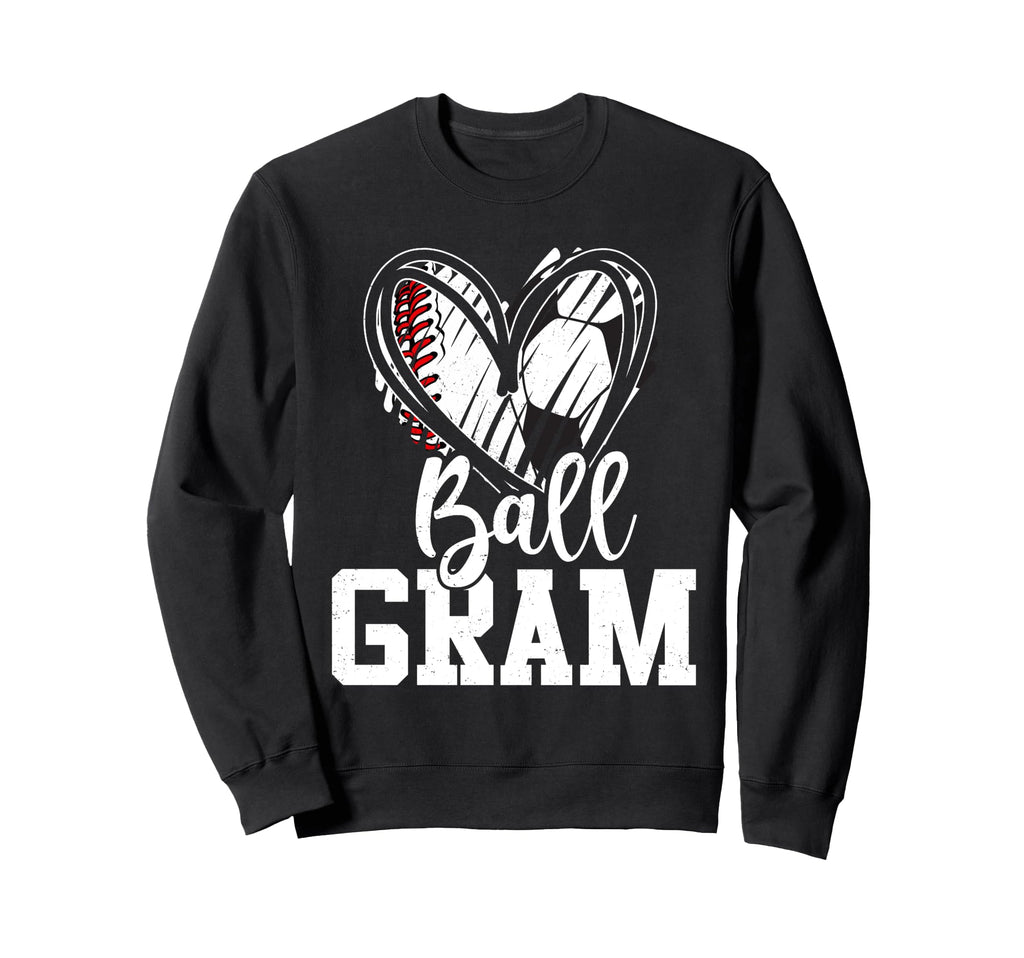 Ball Grandma Heart Baseball Soccer Ball T-Shirt - Novelty Apparel Unisex