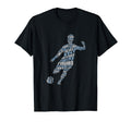 Soccer Player Typography Word Art T-Shirt - Graphic Print for Adults