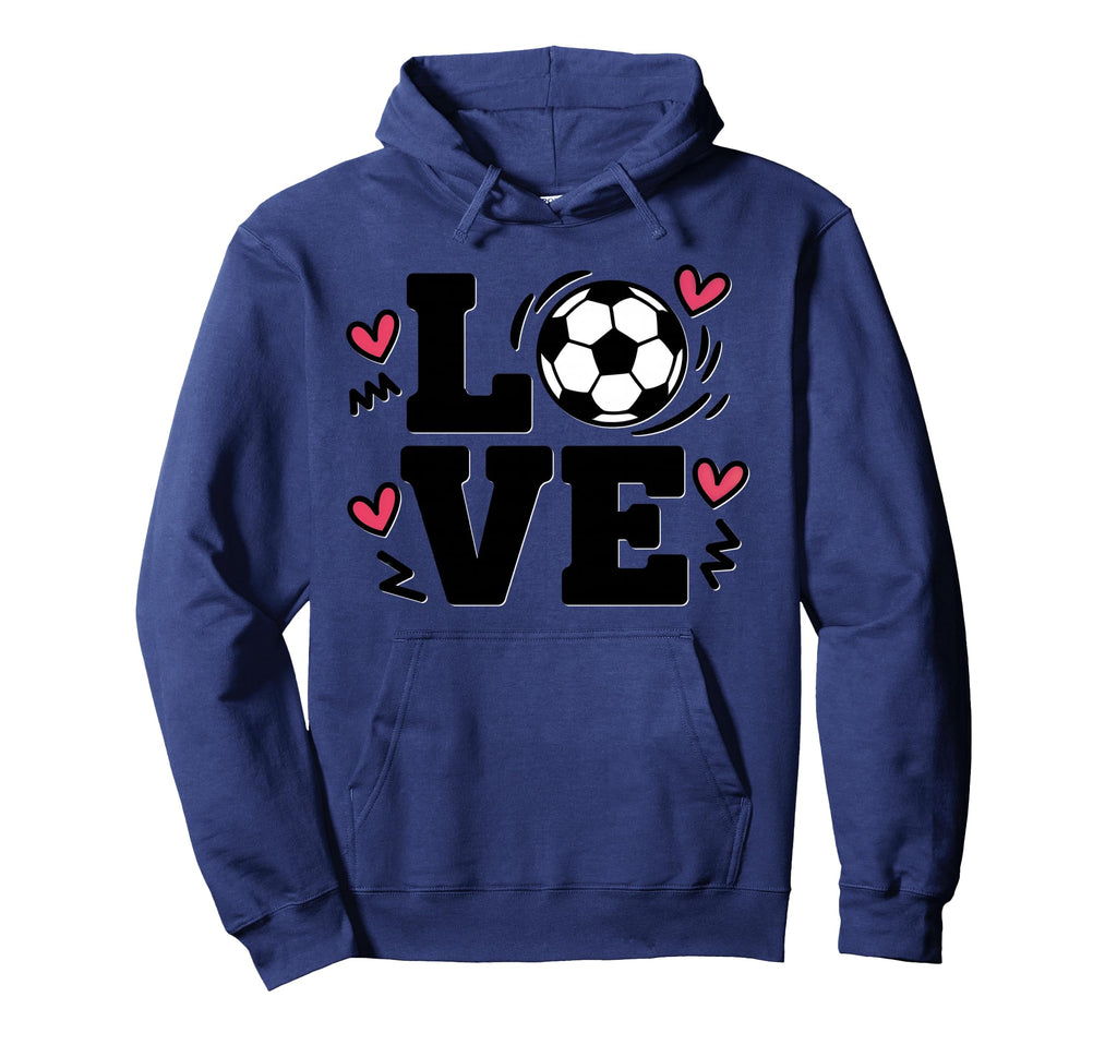Love Soccer Player Womens Beautiful Hoodie - Aesthetic Graphic for Adults