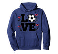 Love Soccer Player Womens Beautiful Hoodie - Aesthetic Graphic for Adults