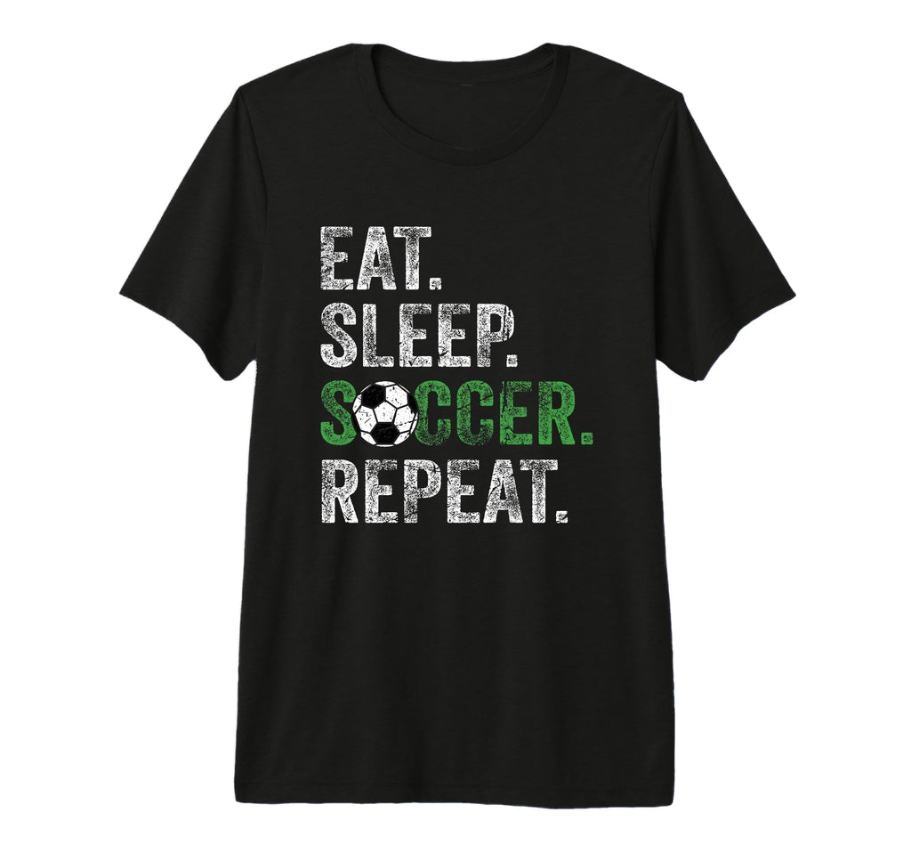 Eat Sleep Soccer Repeat Sport Tri Blend T-Shirt - Graphic Print Men Women