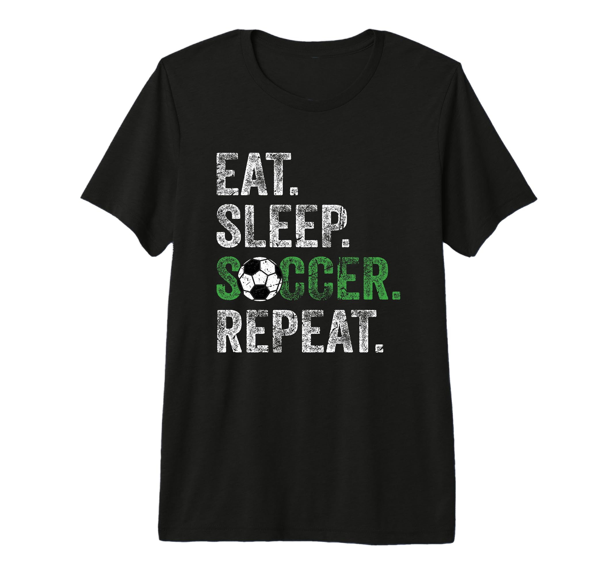 Eat Sleep Soccer Repeat Sport Tri Blend T-Shirt - Graphic Print Men Women