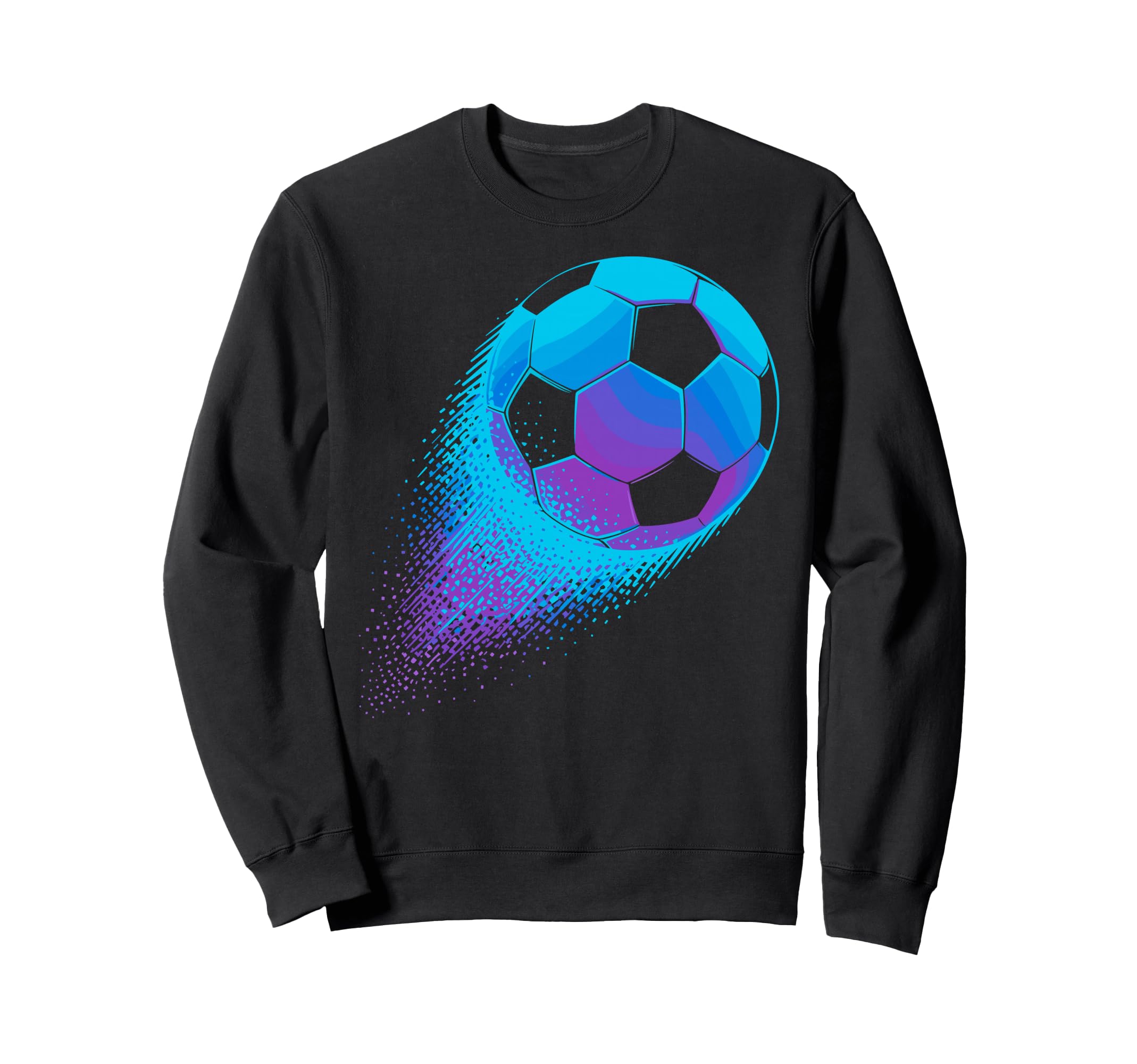 Colorful Splash Art Soccer Sweatshirt - Fun Novelty Design for Adults