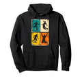 Distressed Soccer Player Silhouettes Hoodie - Streetwear Style Unisex