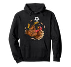 Funny Turkey Bicycle Kick Soccer Hoodie - Unique Graphic Men Women