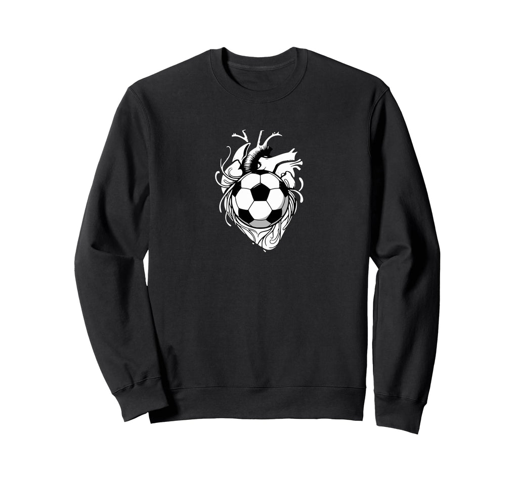 Soccer Ball Anatomical Heart Sports Sweatshirt - Custom Art Print Unisex