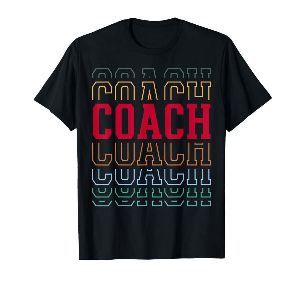 Coach Funny Layered Text Coaching T-Shirt - Custom Art Print for Adults