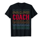Coach Funny Layered Text Coaching T-Shirt - Custom Art Print for Adults