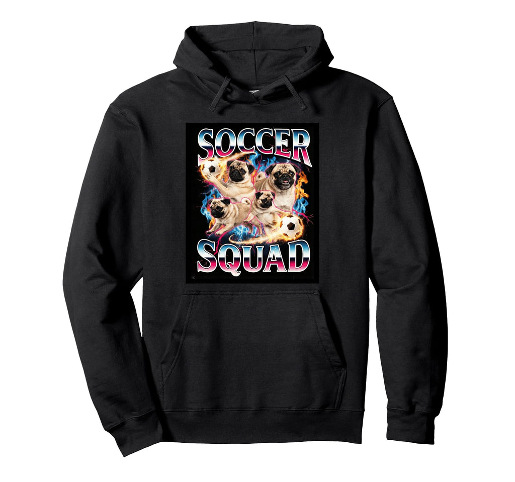 Funny Soccer Squad Dog Meme Brainrot Hoodie - Streetwear Style Men Women