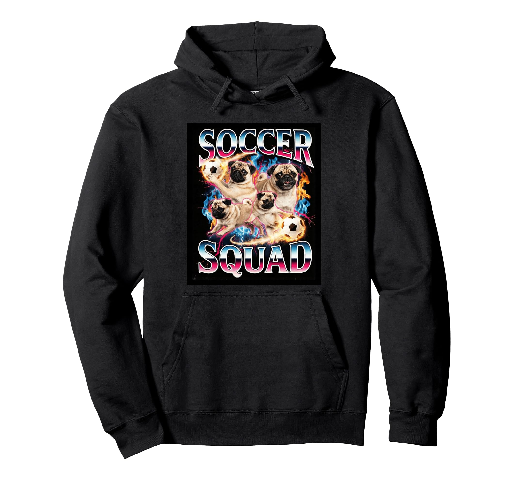 Funny Soccer Squad Dog Meme Brainrot Hoodie - Streetwear Style Men Women