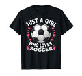 Just Who Loves Soccer Sports Fan Fun T-Shirt - Aesthetic Graphic Men Women