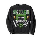 Big Cousin Birthday Soccer Sweatshirt - Fun Novelty Design for Adults