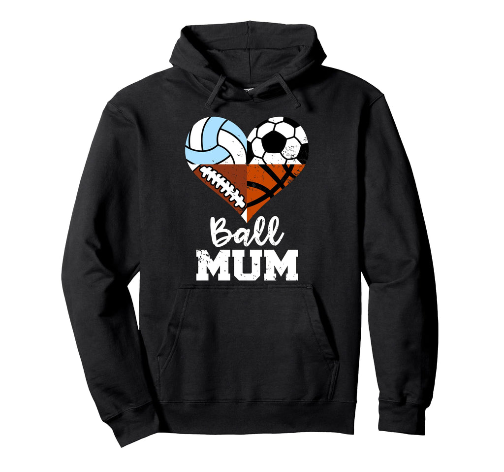 Ball Mum Soccer Football Volleyball Hoodie - Streetwear Style Unisex