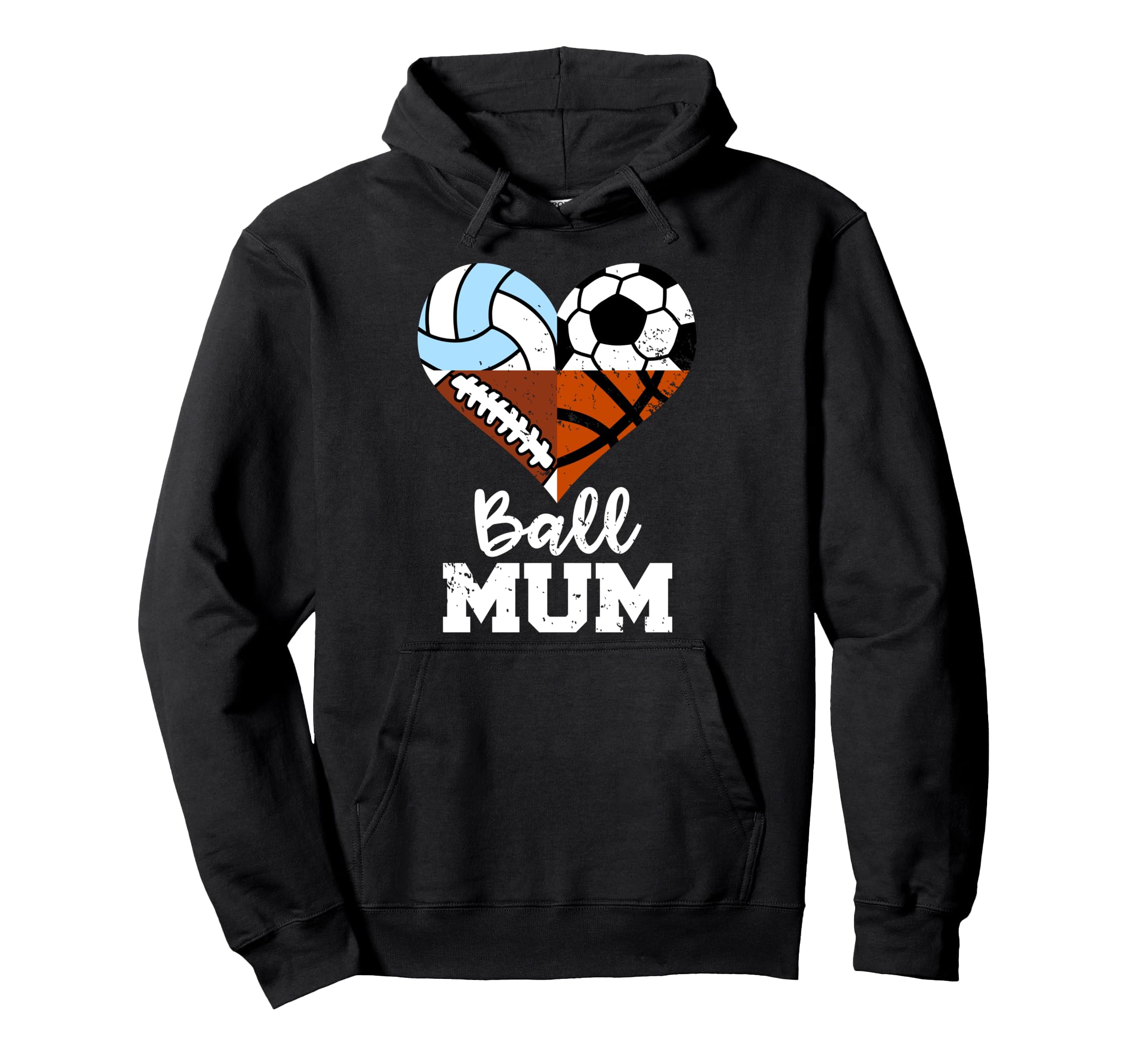 Ball Mum Soccer Football Volleyball Hoodie - Streetwear Style Unisex
