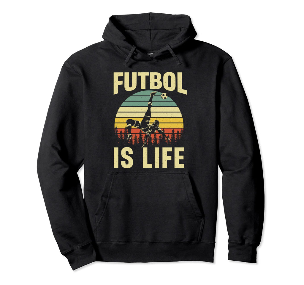 Futbol Is Life Funny Soccer Player Hoodie - Unique Graphic for Adults