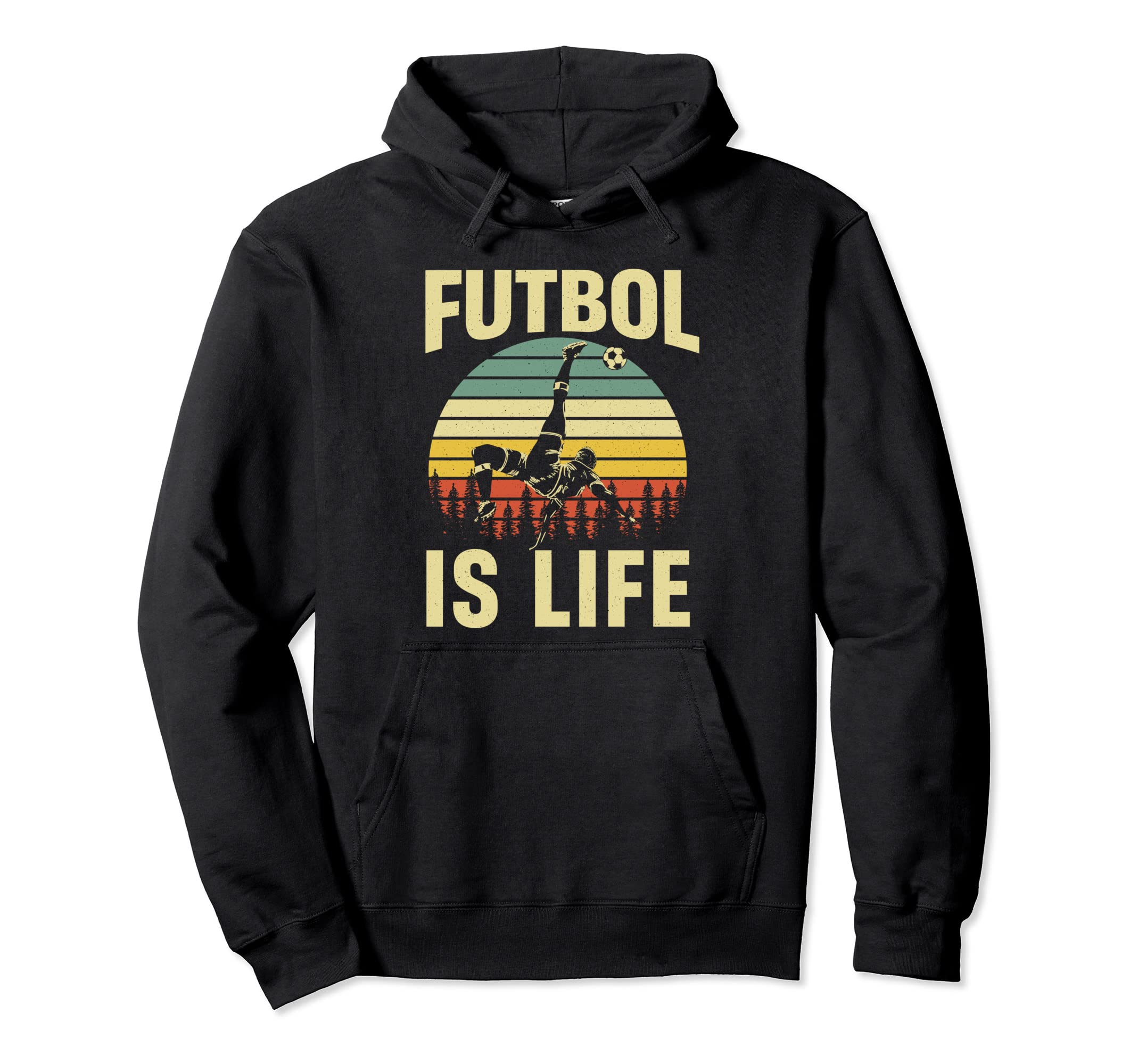 Futbol Is Life Funny Soccer Player Hoodie - Unique Graphic for Adults