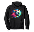 Soccer Player Colorful Tie Dye Color Art Hoodie - Aesthetic Graphic Unisex