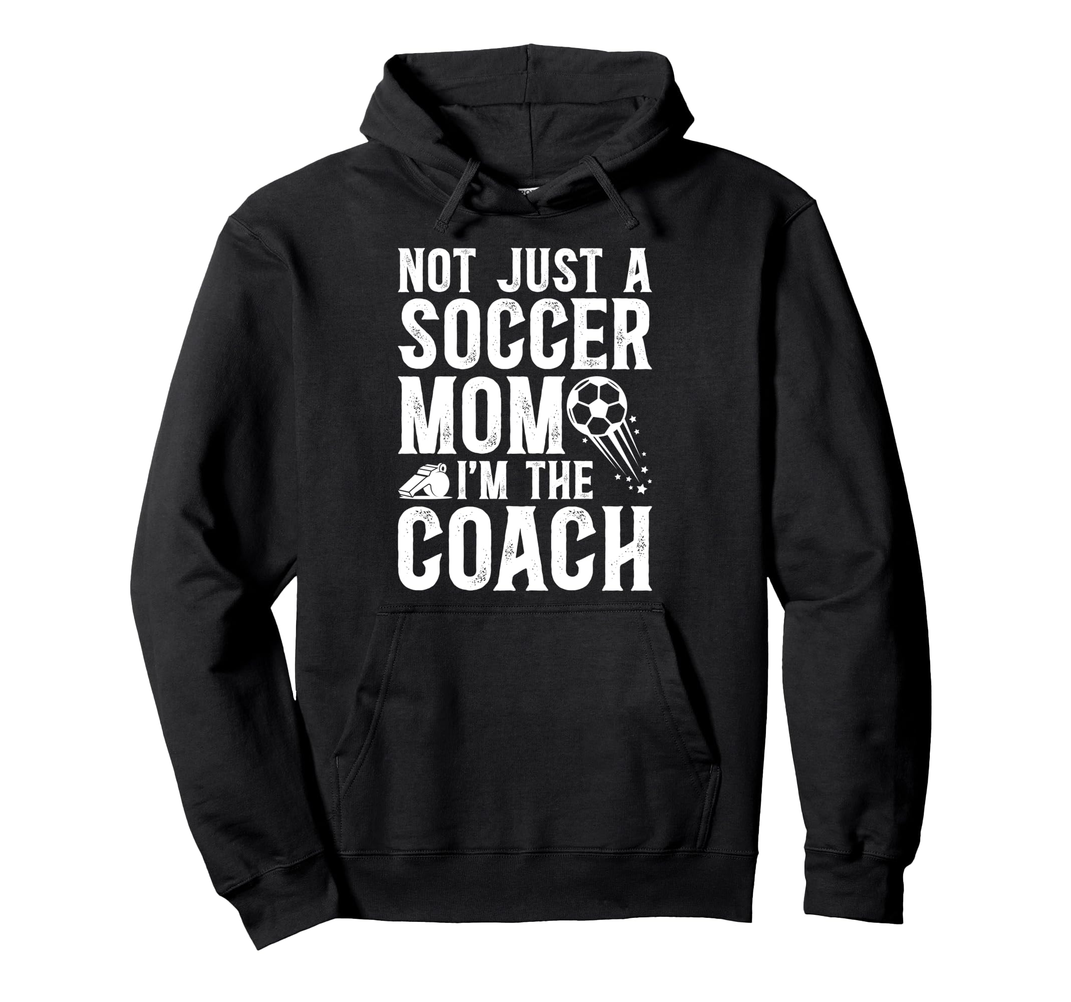 Not Just Soccer Mom Im Soccer Coach Hoodie - Minimalist Print for Adults