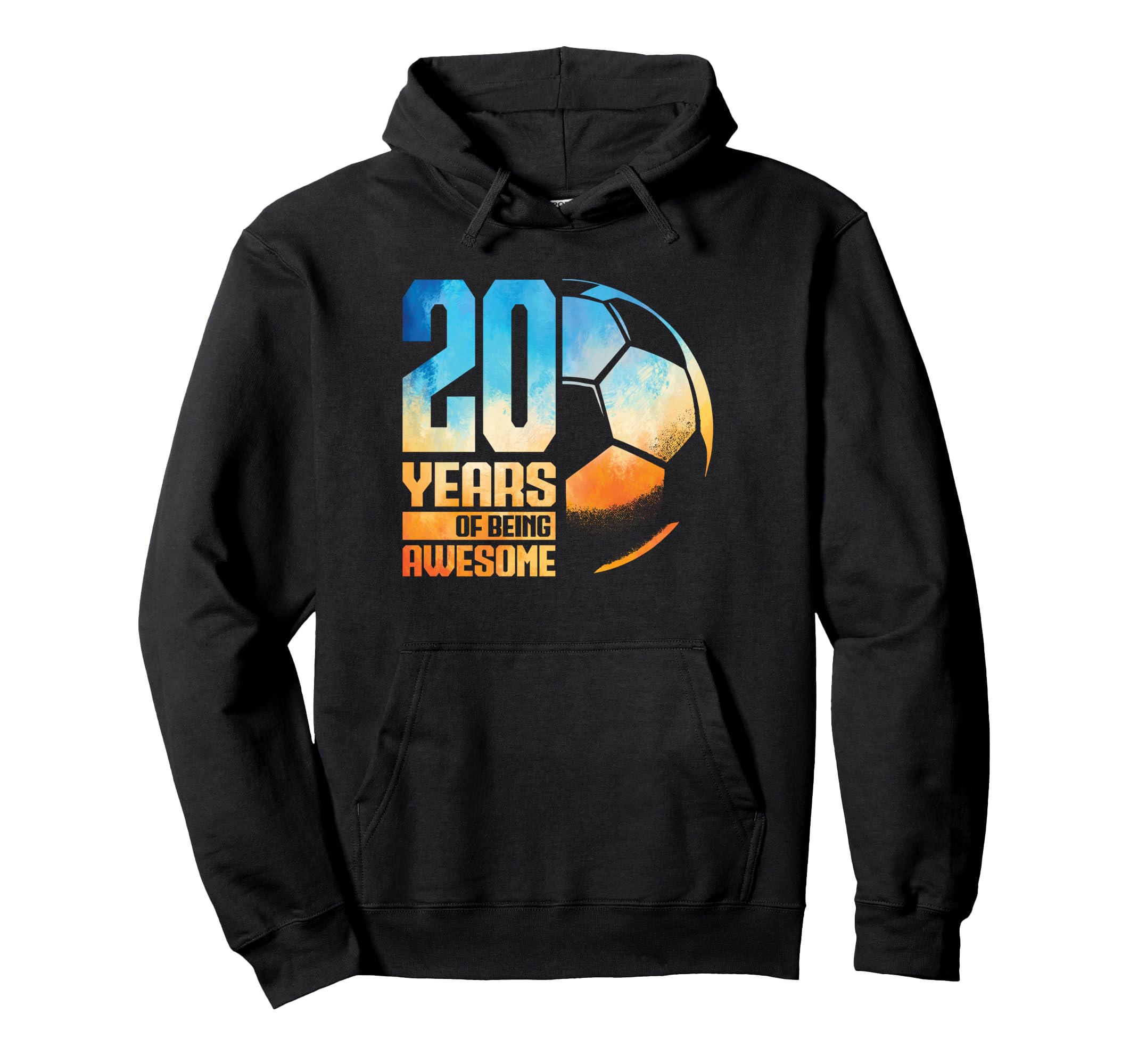 20Th Birthday Soccer Player Hoodie - Casual Everyday Wear Men Women