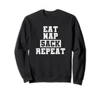 Funny Soccer Eat Nap Sack Repeat Sweatshirt - Streetwear Style Unisex