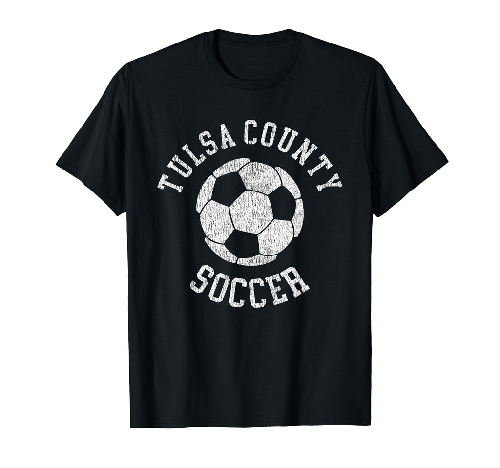 Tulsa County Soccer Distressed 90S T-Shirt - Aesthetic Graphic Men Women