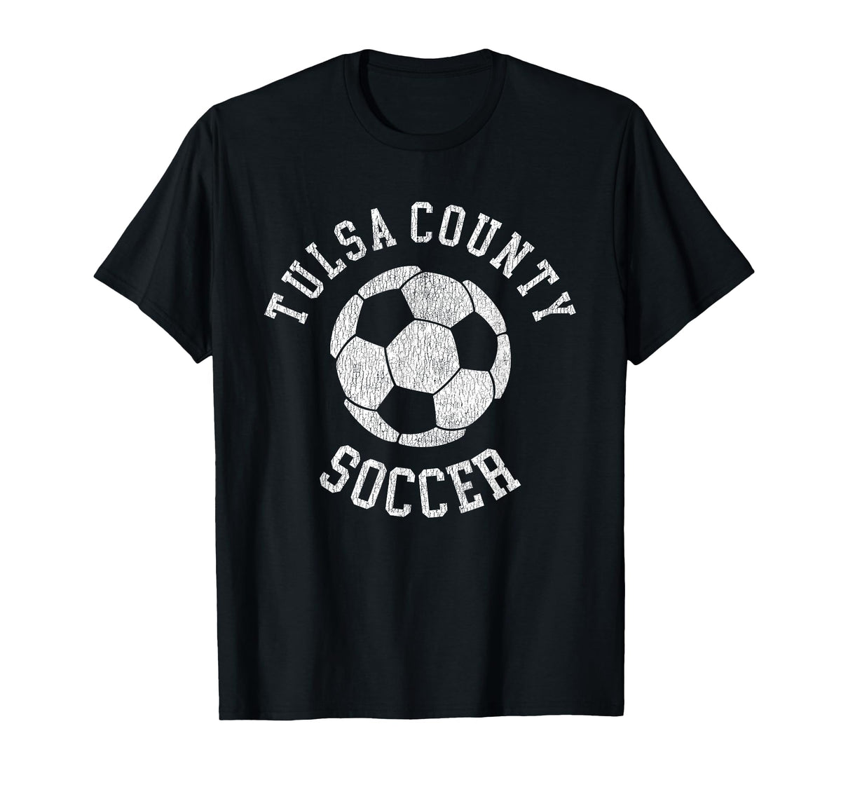 Tulsa County Soccer Distressed 90S T-Shirt - Aesthetic Graphic Men Women