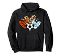 Soccer Basketball Volleyball Heart Funny Hoodie - Graphic Print for Adults