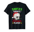 Santas Favorite Soccer Player Pajama T-Shirt - Trendy Graphic Men Women