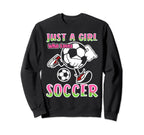 Just Who Loves Soccer Soccer Player Sweatshirt - Custom Art Print Unisex