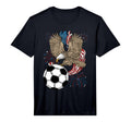 Soccer 4Th July Eagle Usa Flag America T-Shirt - Minimalist Print Unisex