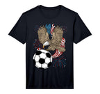 Soccer 4Th July Eagle Usa Flag America T-Shirt - Minimalist Print Unisex