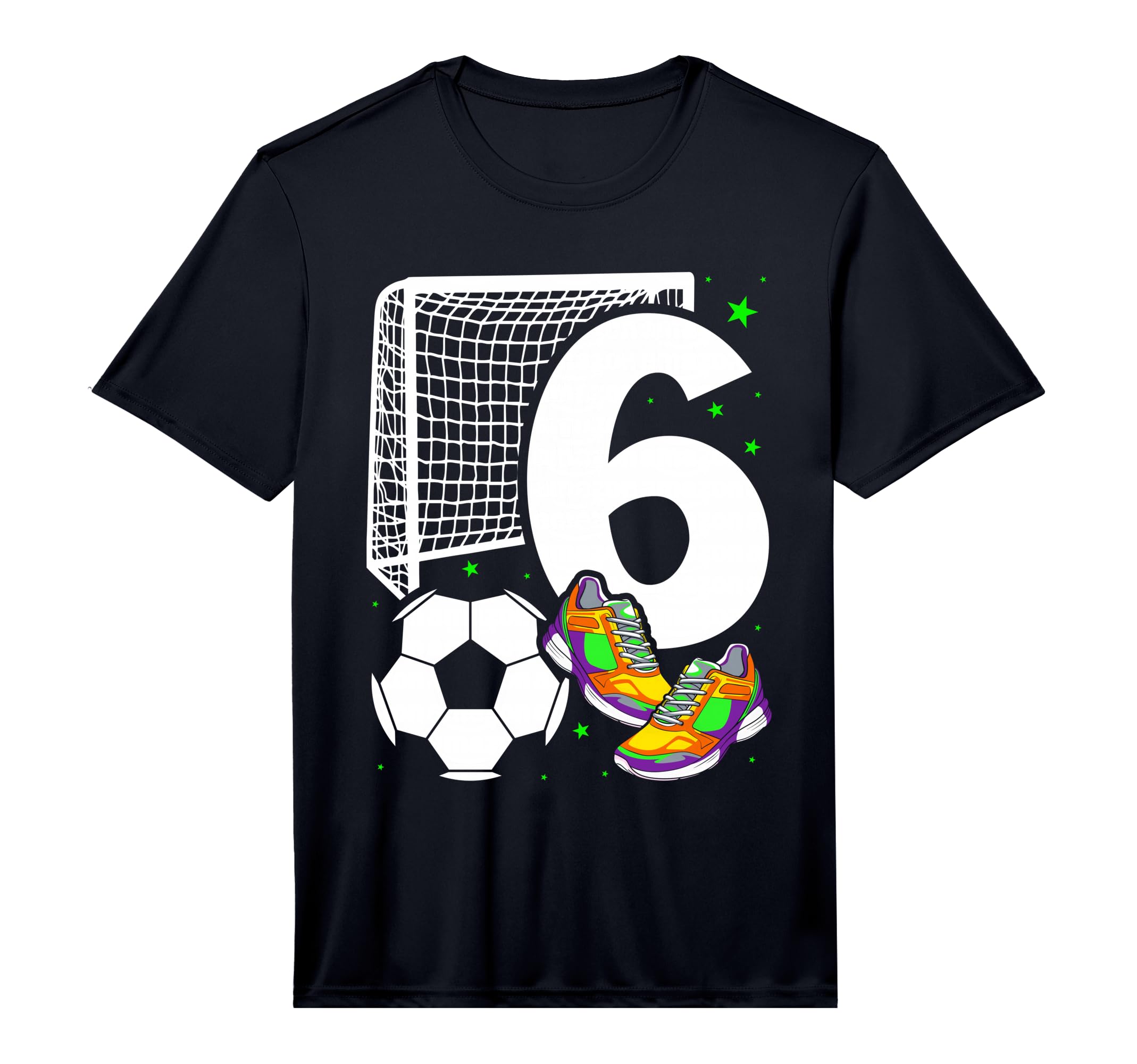 6Th Birthday 6 Years Soccer Football T-Shirt - Aesthetic Graphic Unisex