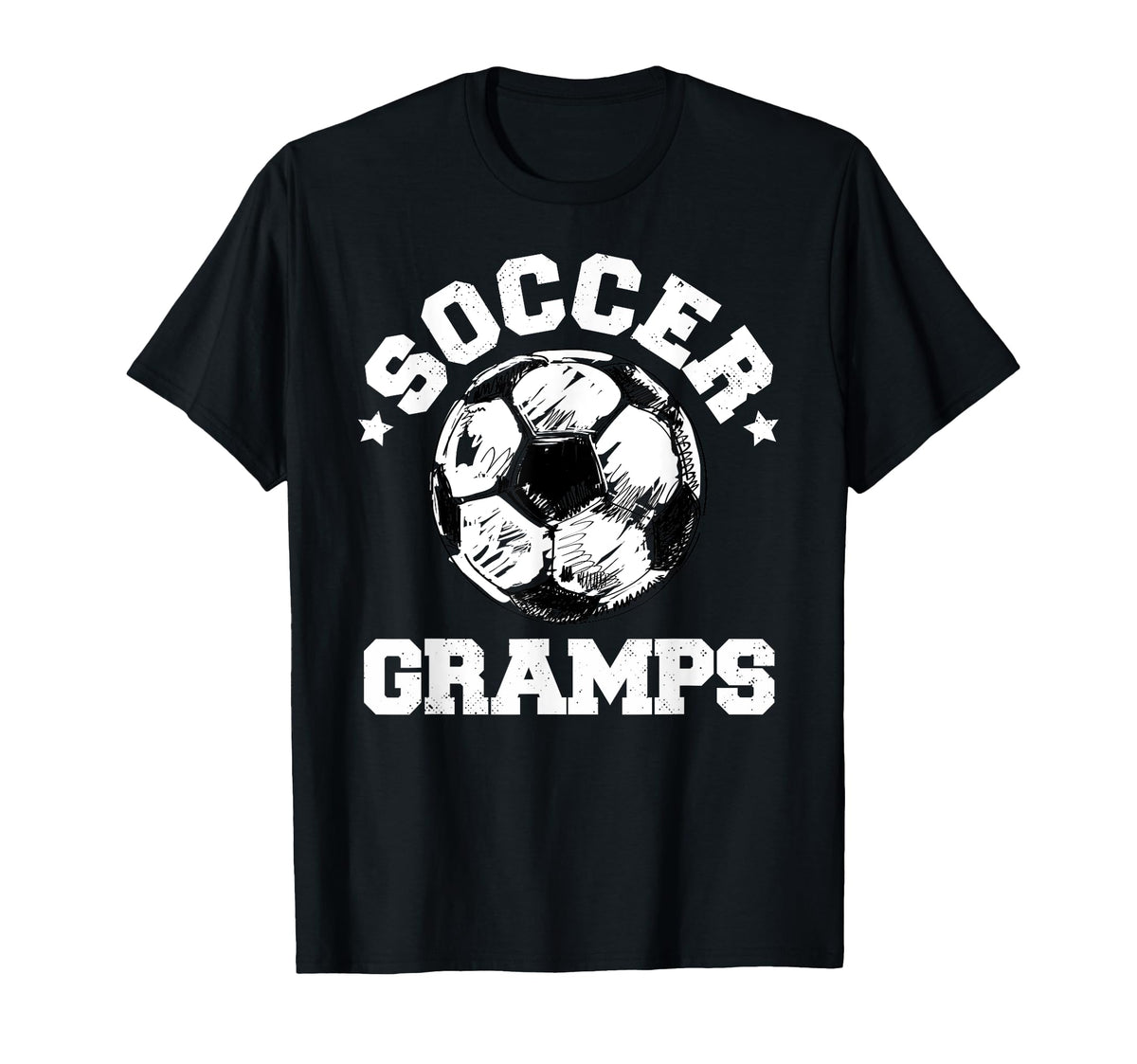 Soccer Gramps Soccer Ball Distressed T-Shirt - Aesthetic Graphic Unisex