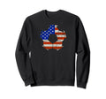 Soccer Ball Usa American Flag Sweatshirt - Fun Novelty Design Men Women
