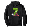7 Birthday Soccer 7 Year Old Hoodie - Custom Art Print for Adults