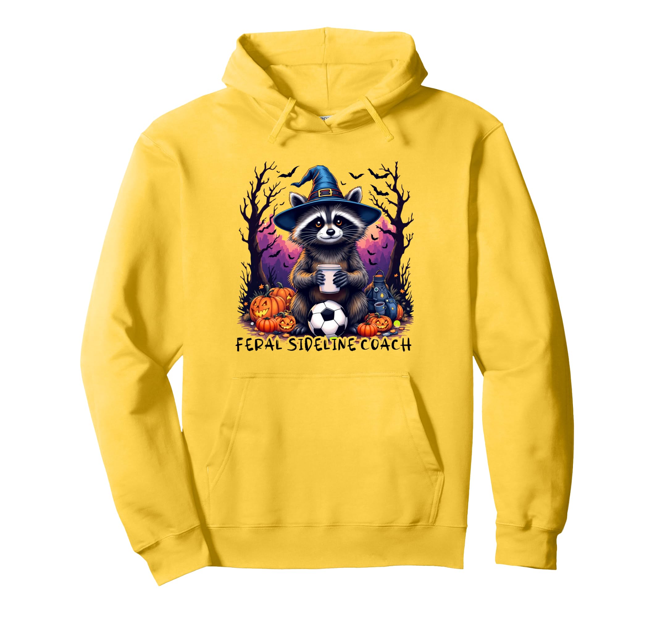 Halloween Soccer Mom Feral Soccer Hoodie - Fun Novelty Design Men Women