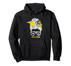 Soccer Mom Messy Bun Hair Soccer Hoodie - Trendy Graphic for Adults