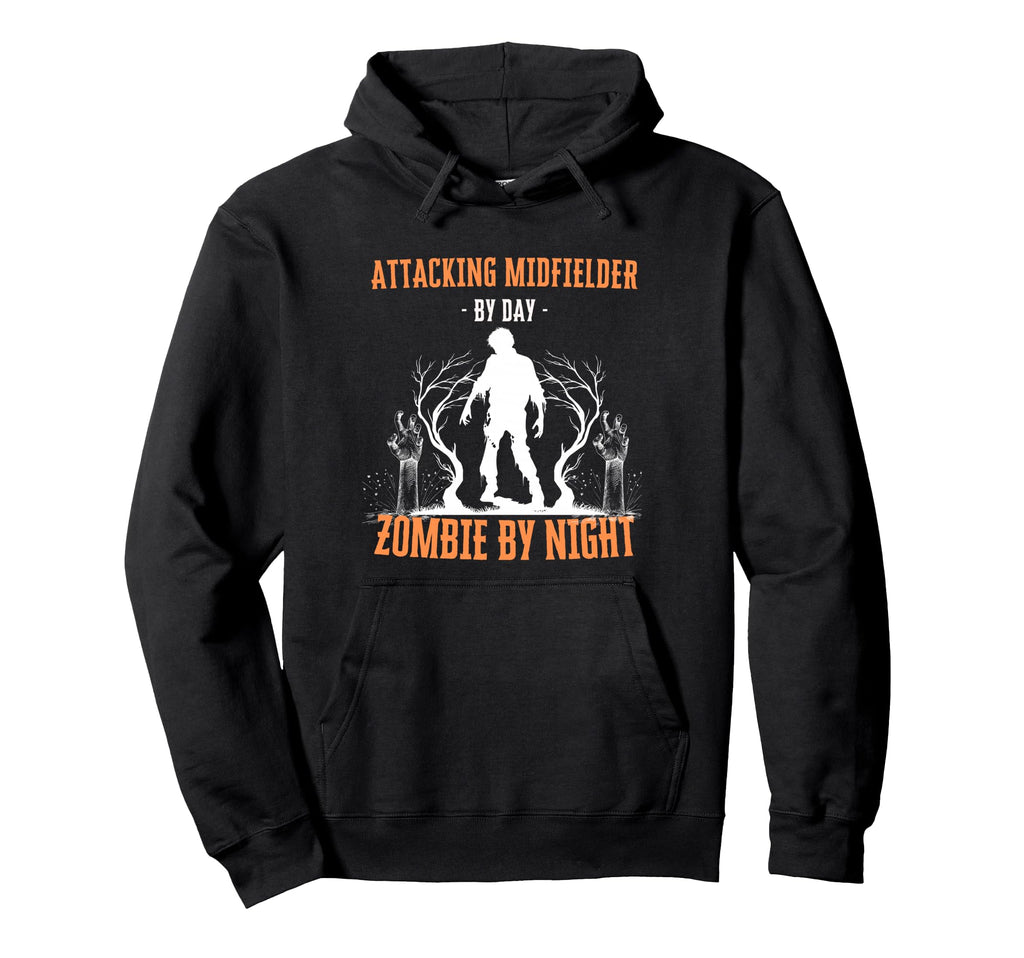 Attacking Midfielder Day Zombie Night Hoodie - Graphic Print Men Women