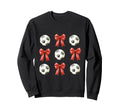 Soccer Mom Red Coquette Bow Sweatshirt - Trendy Graphic Unisex