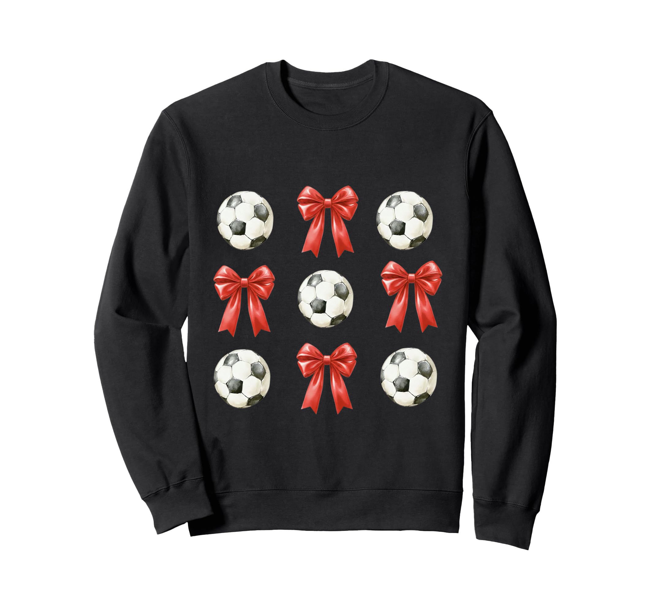 Soccer Mom Red Coquette Bow Sweatshirt - Trendy Graphic Unisex