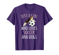 Just Who Loves Soccer Playing T-Shirt - Casual Everyday Wear Men Women