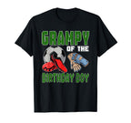 Grampy Birthday Soccer Group Family T-Shirt - Casual Everyday Wear Unisex