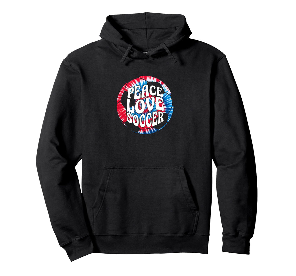 Peace Love Soccer Tie Dye Hippie Hoodie - Streetwear Style for Adults