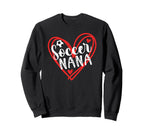 Soccer Nana Heart Nana Soccer Player Sweatshirt - Graphic Print for Adults