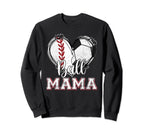 Ball Mama Baseball Soccer Heart Mom Sweatshirt - Unique Graphic Men Women