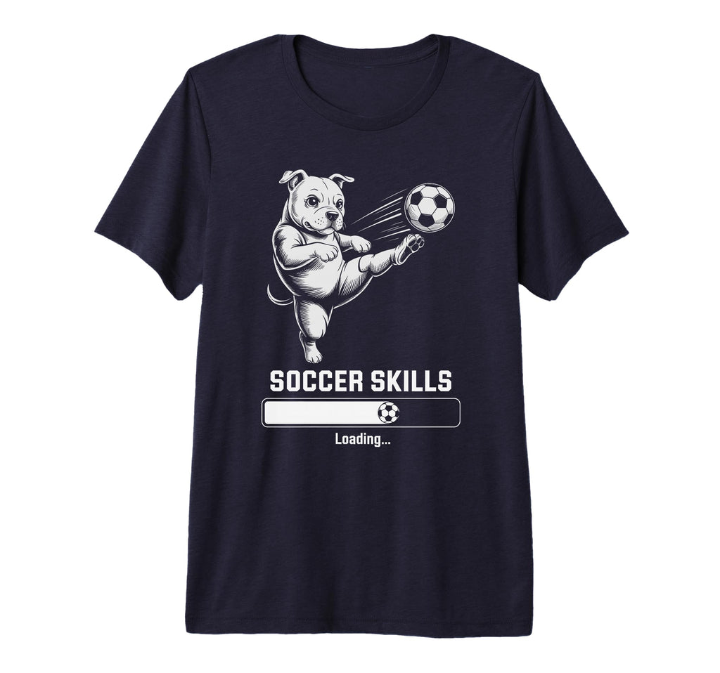 Soccer Pug Skills Loading Dog Score T-Shirt - Custom Art Print Unisex